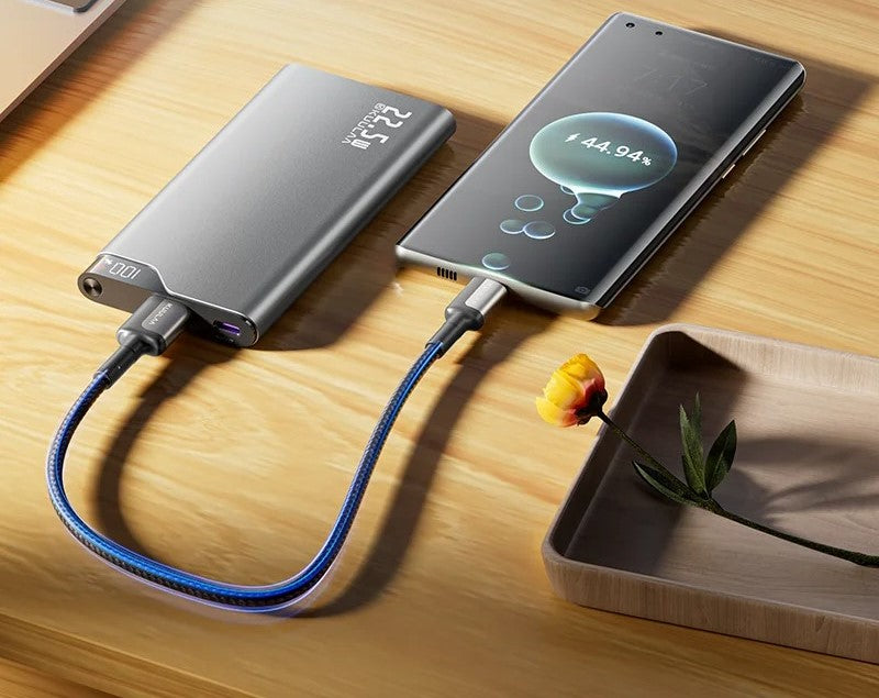 All-in-One Power Bank with 4 Built-In Cables - 10000mAh Portable Fast Charger