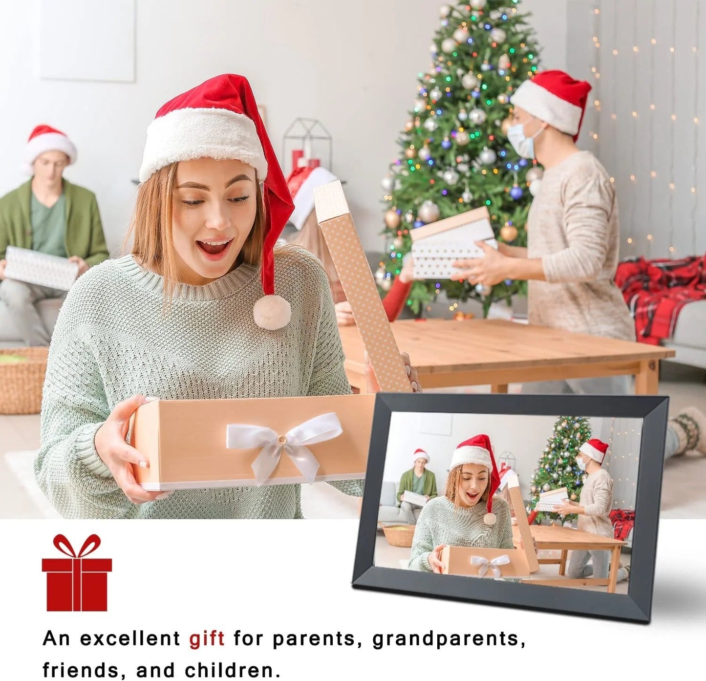 Touchscreen Large Digital Photo Frame for Memories