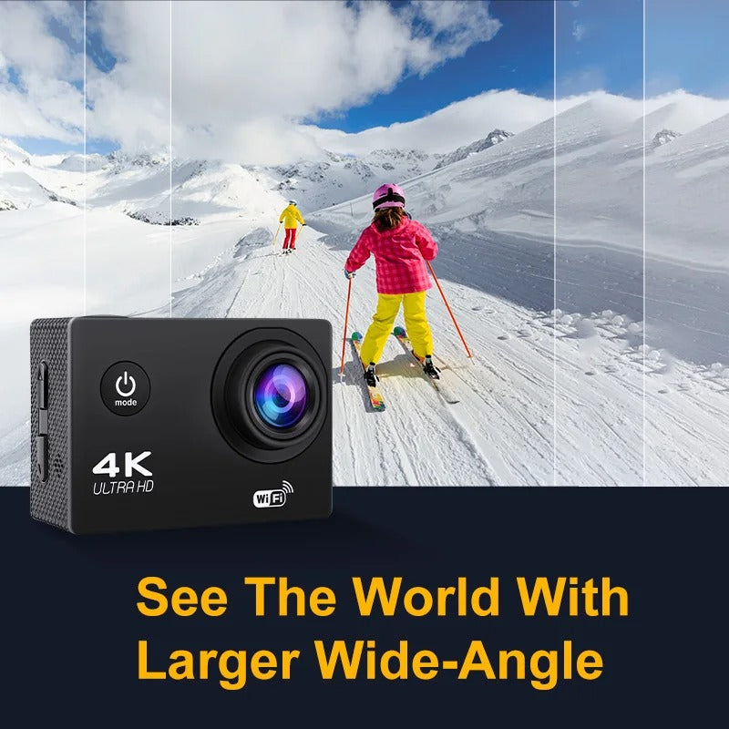 4K Ultra HD Sport Pro Camera - Wifi Enabled and Waterproof for Vlogging and Outdoor Sports