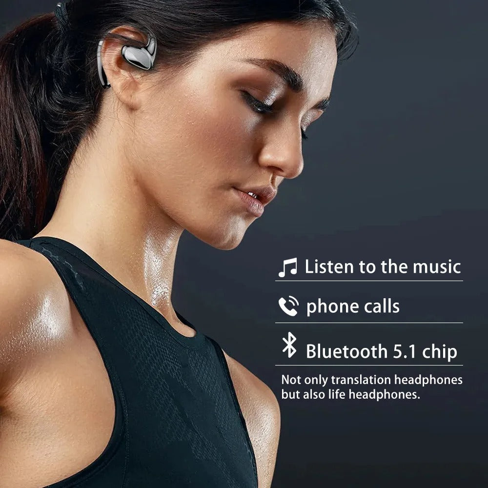 Live Translator Earbuds - Real-Time Two-Way Communication in 144 Languages and Music