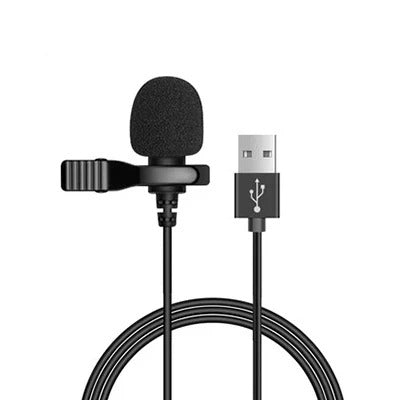 3.5mm Jack or USB Wired Mini Microphone - Profesional Mic for Laptops and Conferences