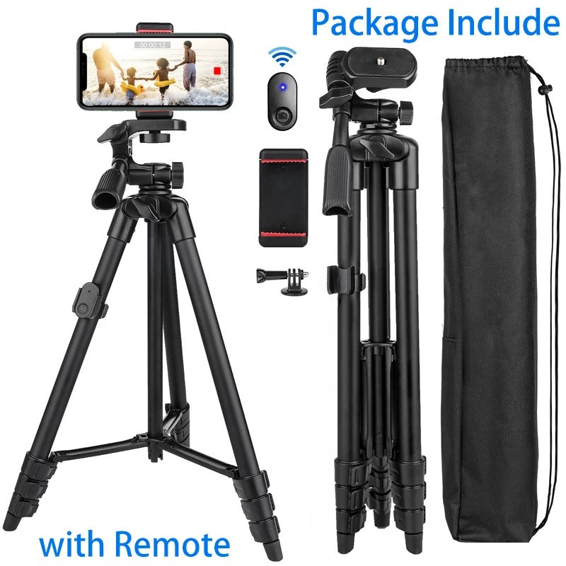 Extendable Phone Tripod with Bluetooth Remote - Versatile Selfie Stick & Stand