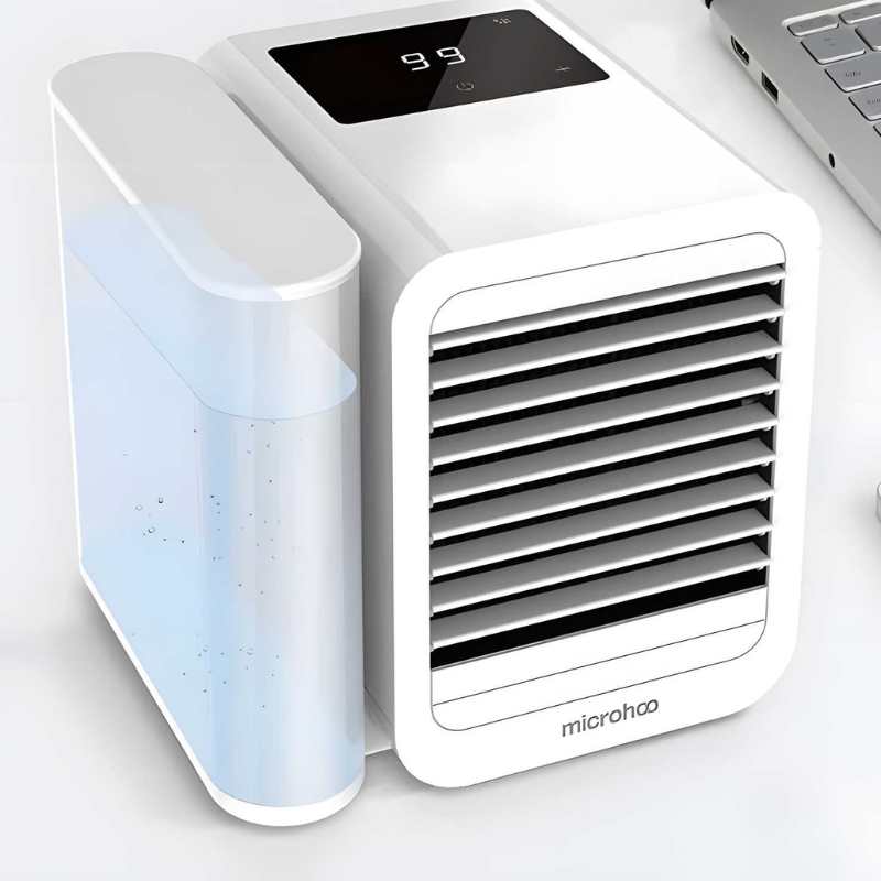 MicroCool Mini Air Conditioner Portable Evaporative Swamp Cooler with 1000ml Water Tank