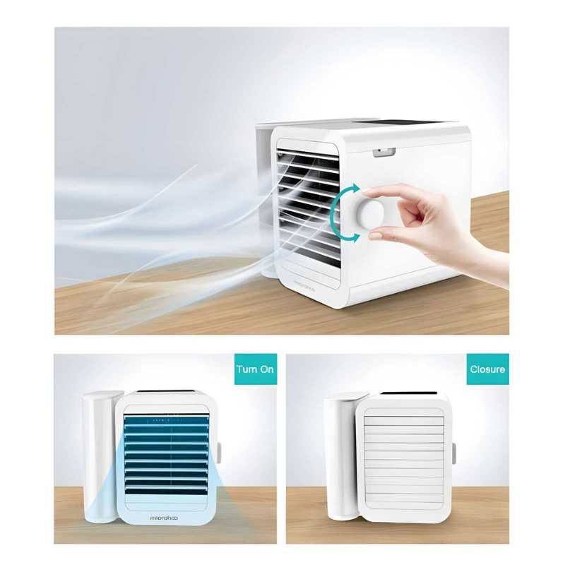 MicroCool Mini Air Conditioner Portable Evaporative Swamp Cooler with 1000ml Water Tank