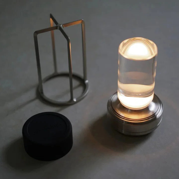 Ambient Lantern Cordless Rechargeable Small Night Table Lamp Gold