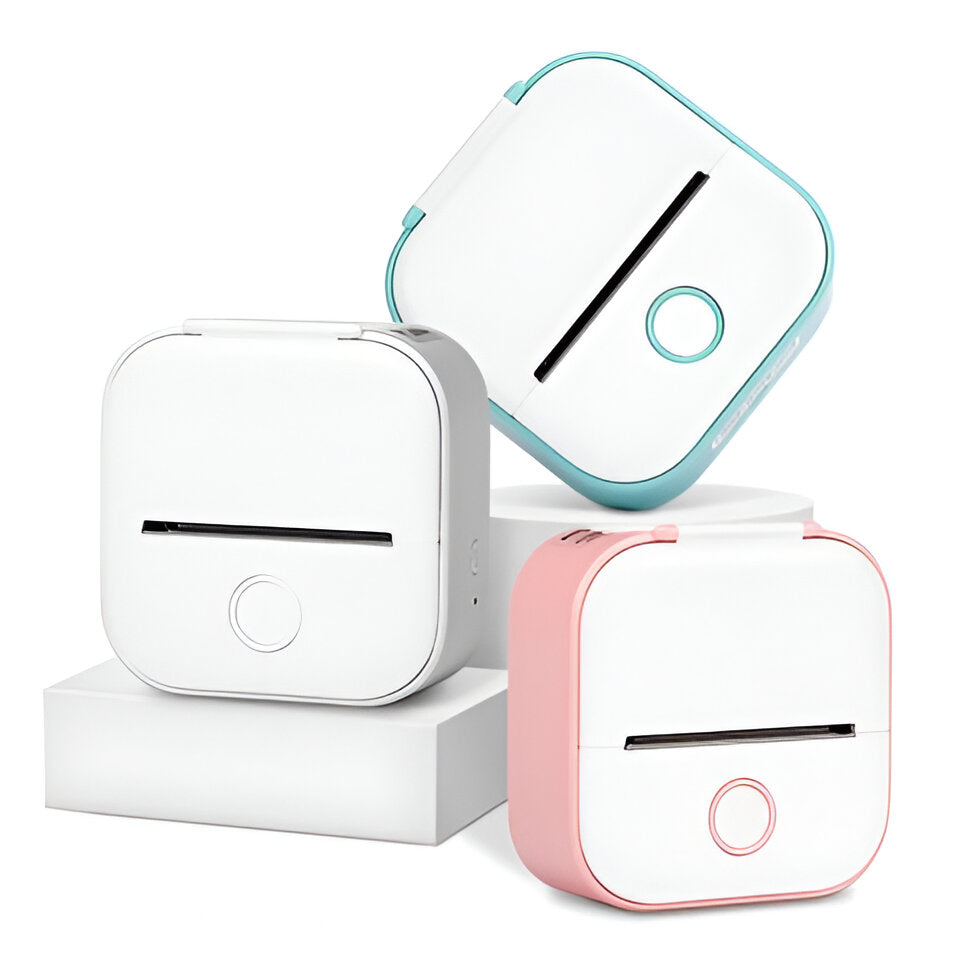 Compact Mini Printer - Portable Sticker Maker for Photos and Notes