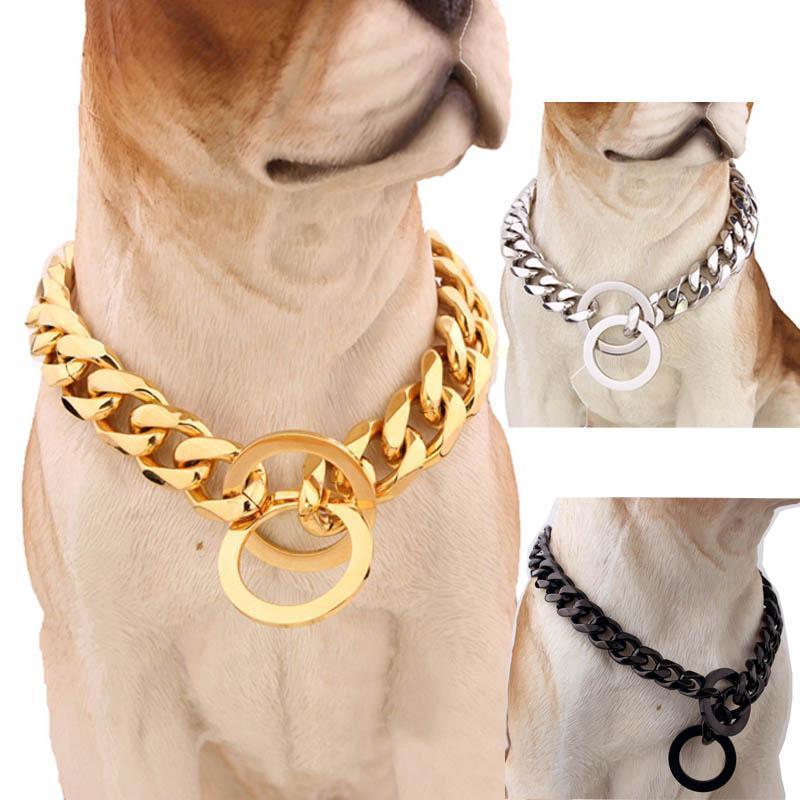 Big Hip Hop Chains Dog Collar 15mm