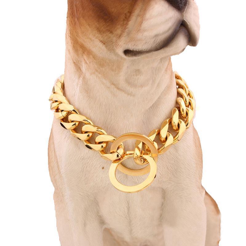 Big Hip Hop Chains Dog Collar 15mm