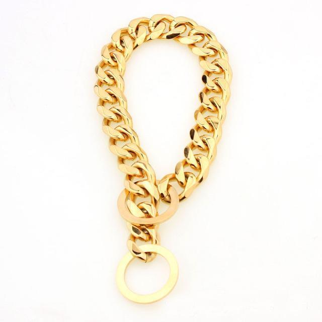 Big Hip Hop Chains Dog Collar 15mm