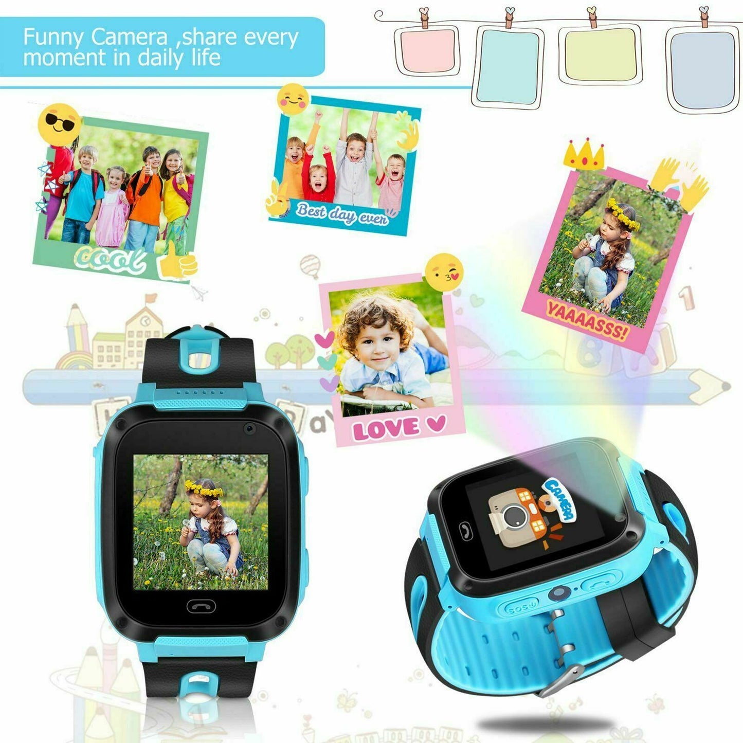 Smartwatch For Kids Phone GSM GPS SIM Alarm Camera SOS Kids Watch With GPS For Boys Girls