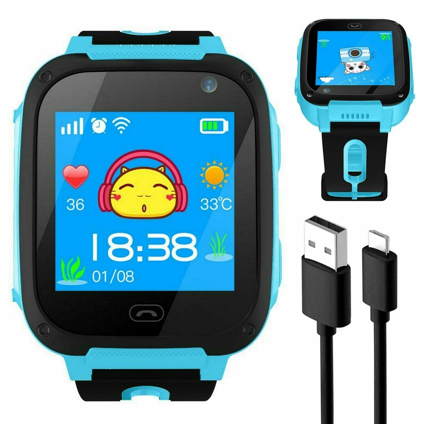 Smartwatch For Kids Phone GSM GPS SIM Alarm Camera SOS Kids Watch With GPS For Boys Girls