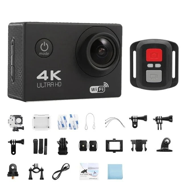 4K Ultra HD Sport Pro Camera - Wifi Enabled and Waterproof for Vlogging and Outdoor Sports